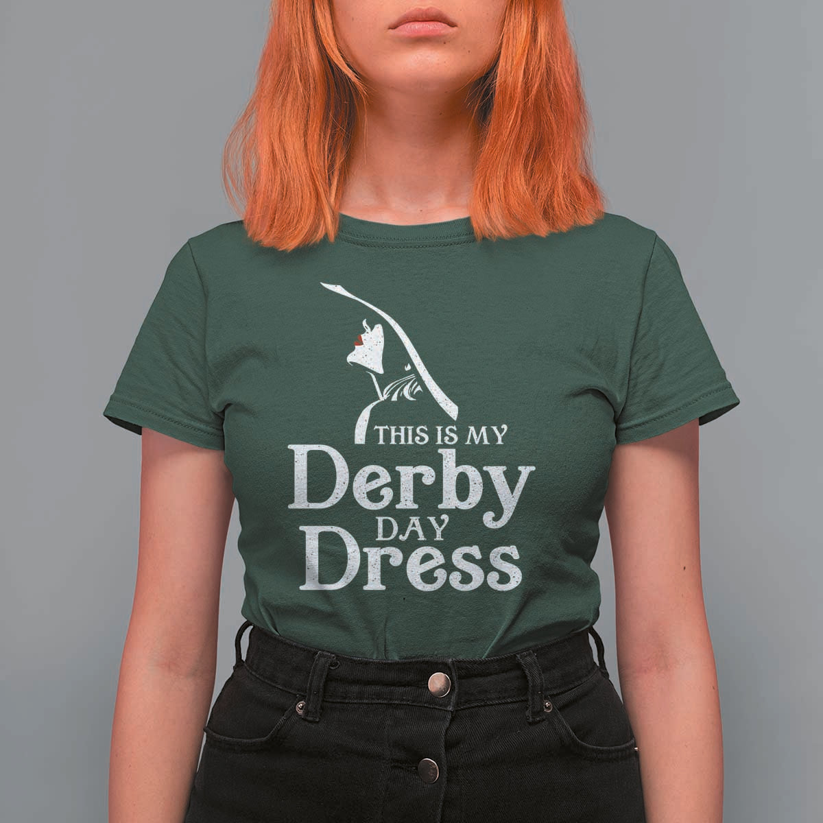 Funny This Is My Derby Day Dress T Shirt For Women Horse Racing Fascinator Hat