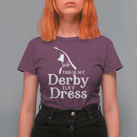 Funny This Is My Derby Day Dress T Shirt For Women Horse Racing Fascinator Hat