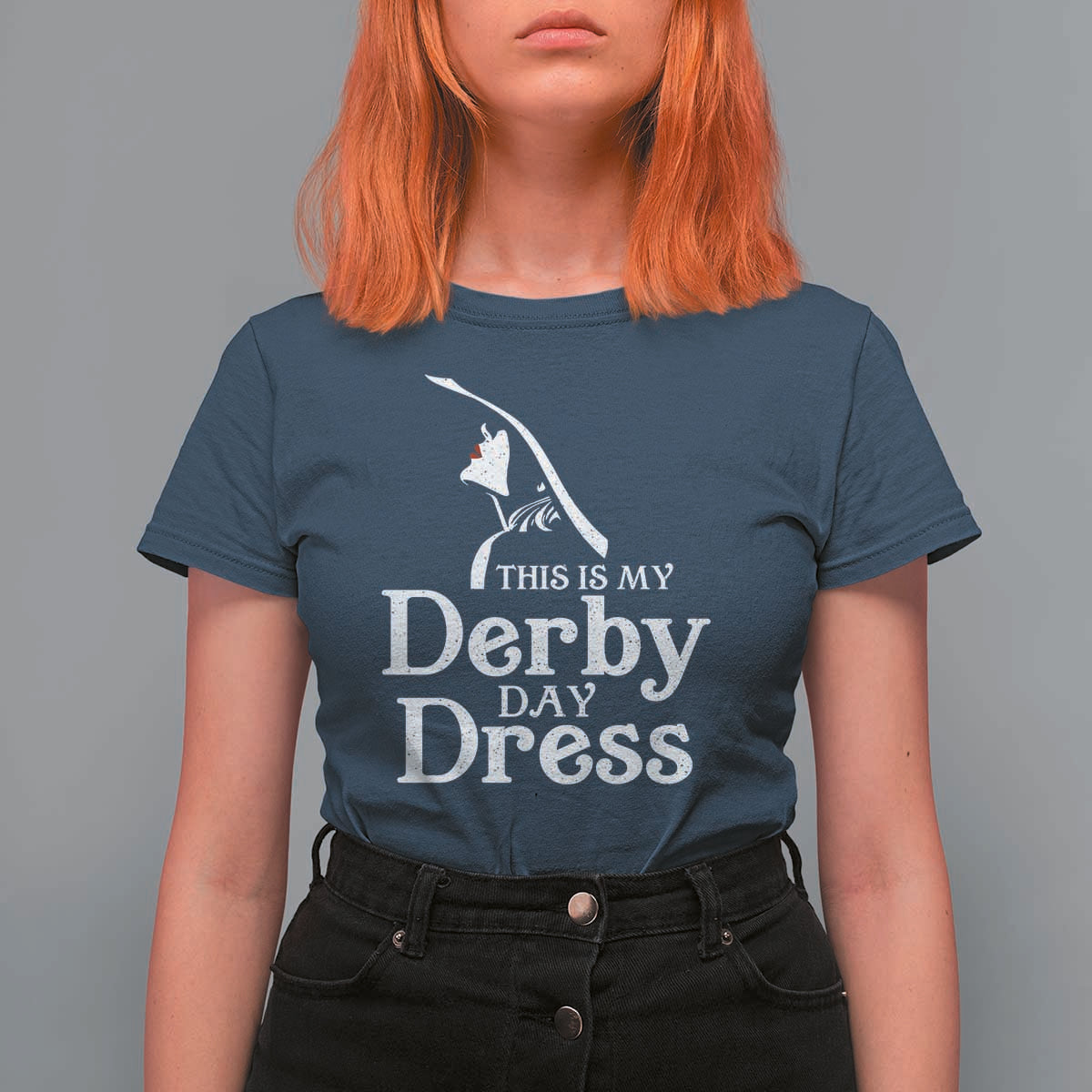 Funny This Is My Derby Day Dress T Shirt For Women Horse Racing Fascinator Hat