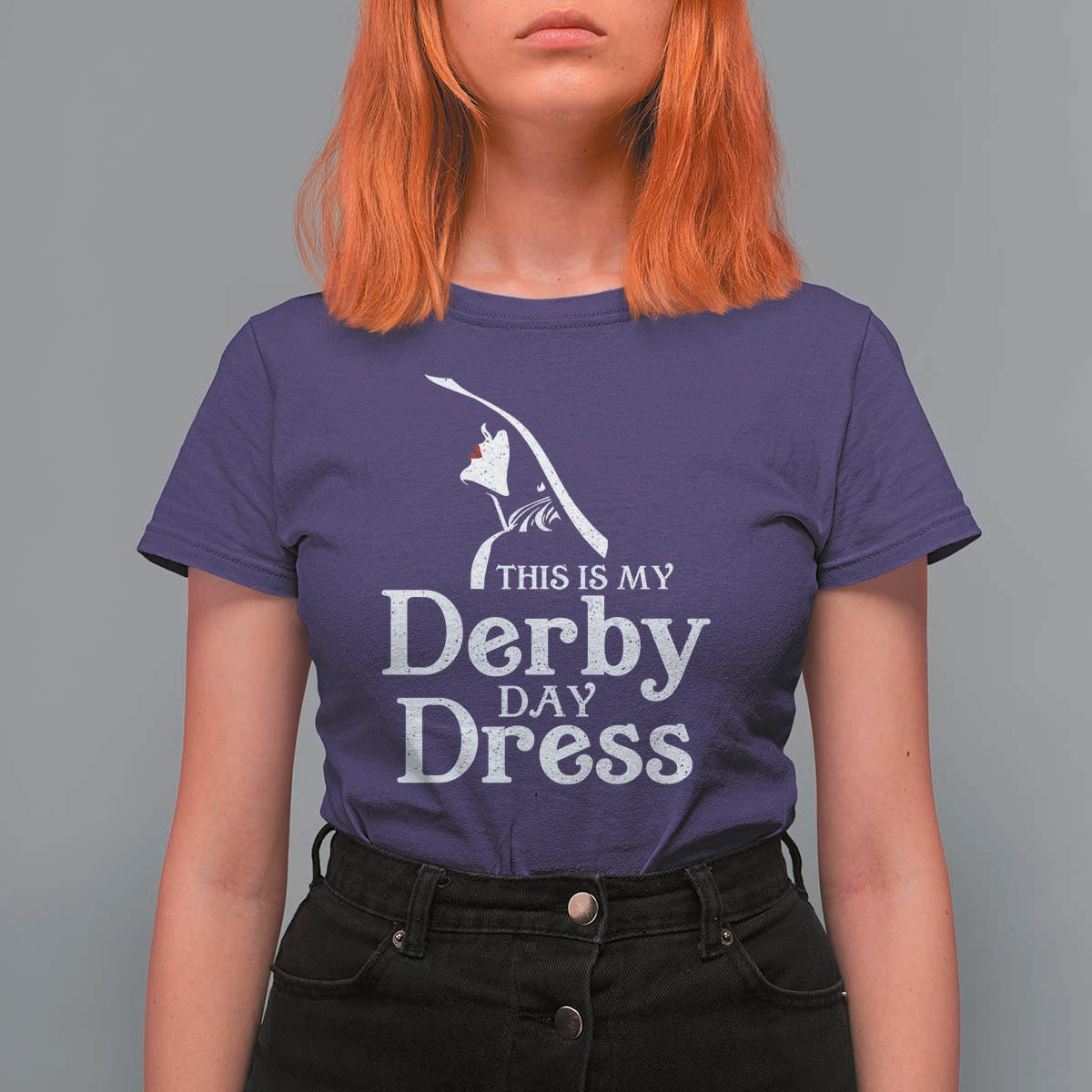 Funny This Is My Derby Day Dress T Shirt For Women Horse Racing Fascinator Hat