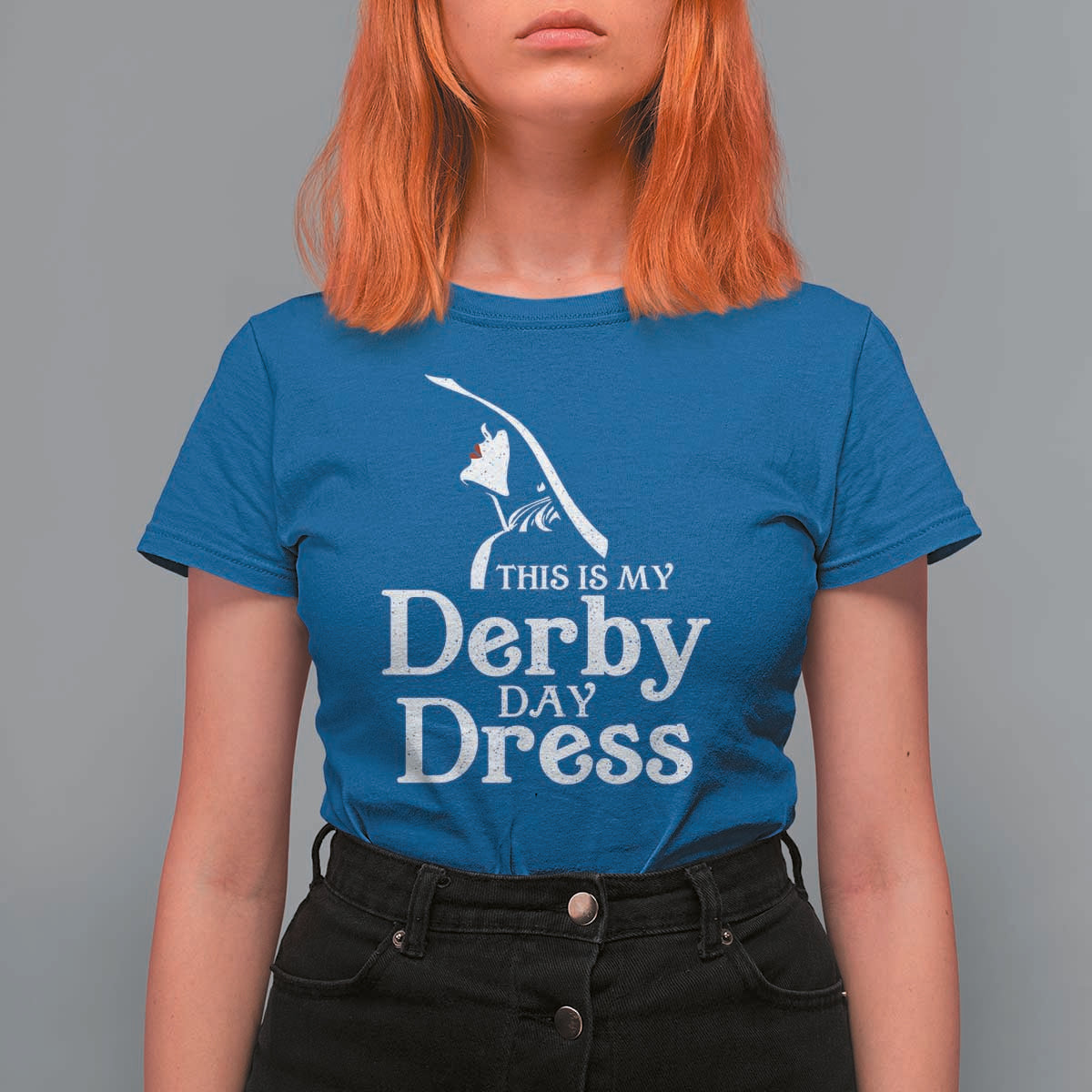 Funny This Is My Derby Day Dress T Shirt For Women Horse Racing Fascinator Hat