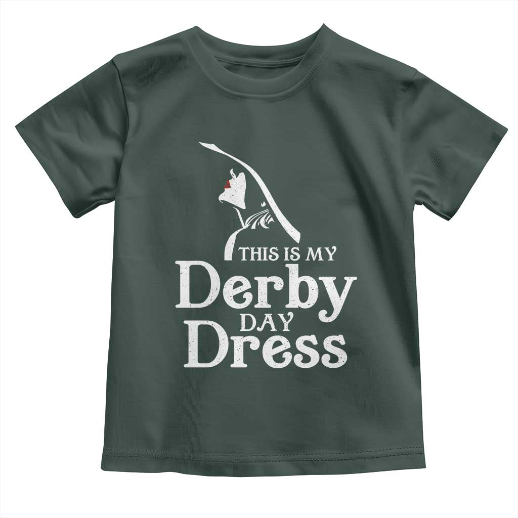Funny This Is My Derby Day Dress Toddler T Shirt Horse Racing Fascinator Hat