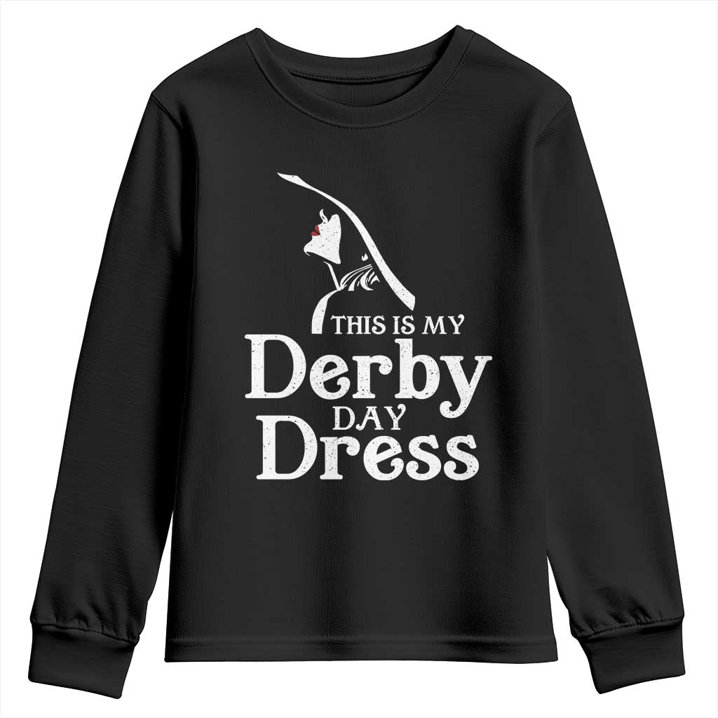 Funny This Is My Derby Day Dress Youth Sweatshirt Horse Racing Fascinator Hat