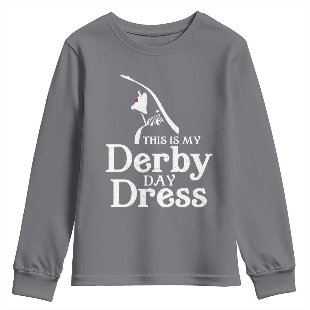 Funny This Is My Derby Day Dress Youth Sweatshirt Horse Racing Fascinator Hat