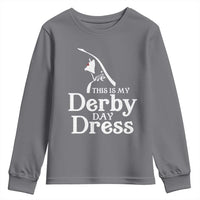 Funny This Is My Derby Day Dress Youth Sweatshirt Horse Racing Fascinator Hat