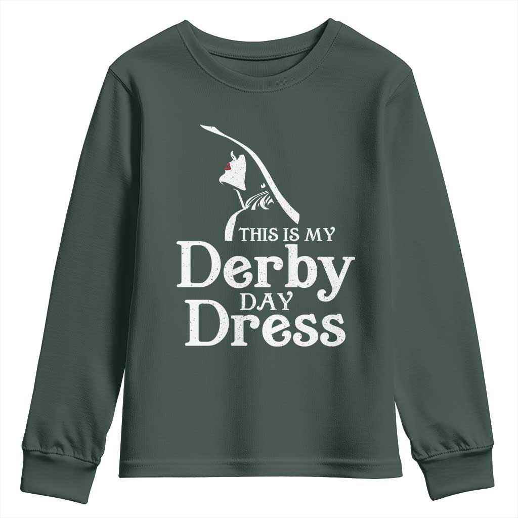 Funny This Is My Derby Day Dress Youth Sweatshirt Horse Racing Fascinator Hat