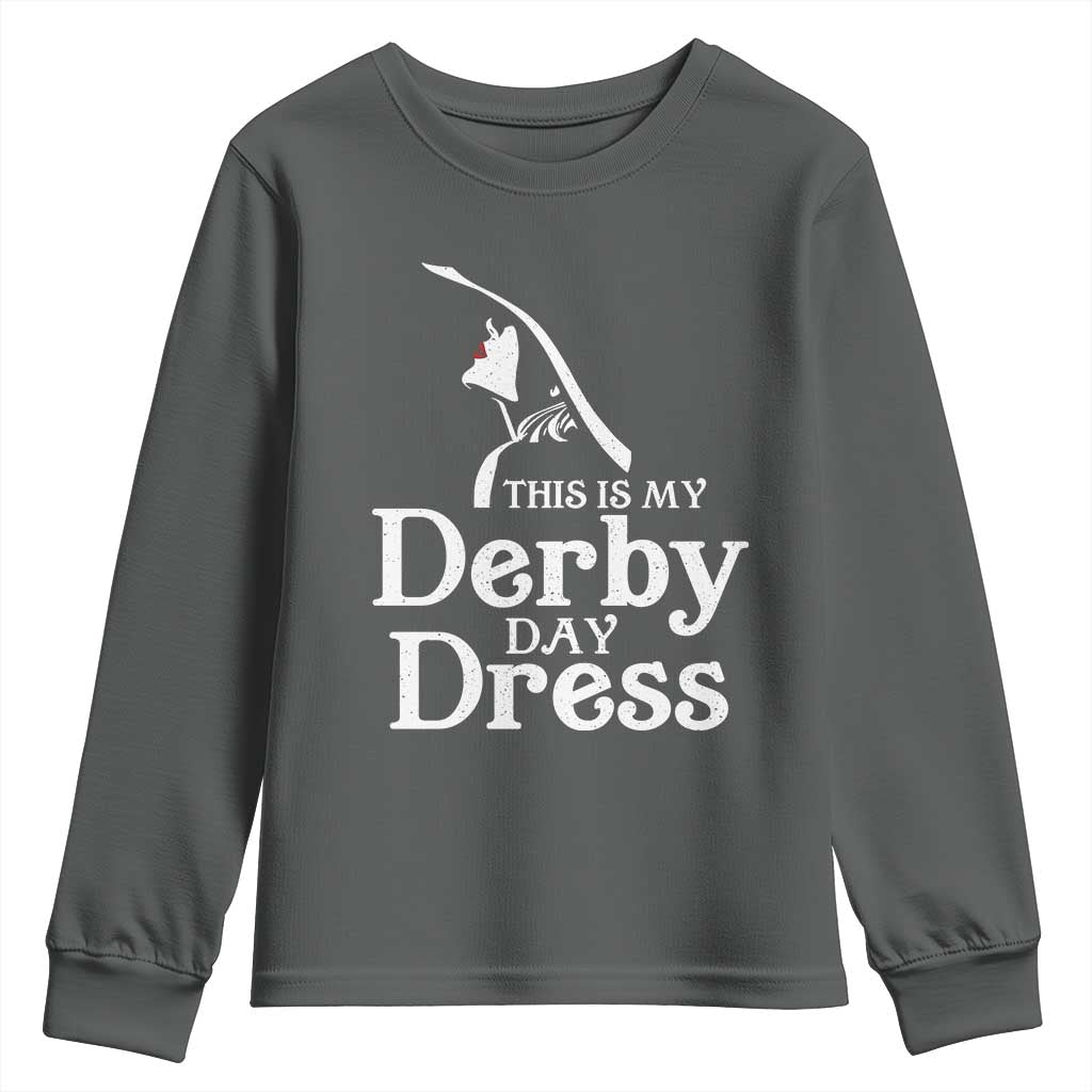 Funny This Is My Derby Day Dress Youth Sweatshirt Horse Racing Fascinator Hat