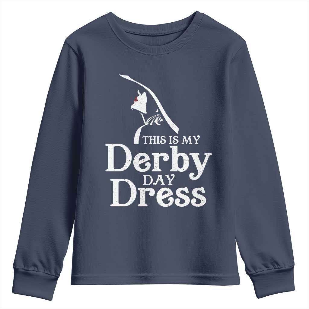 Funny This Is My Derby Day Dress Youth Sweatshirt Horse Racing Fascinator Hat
