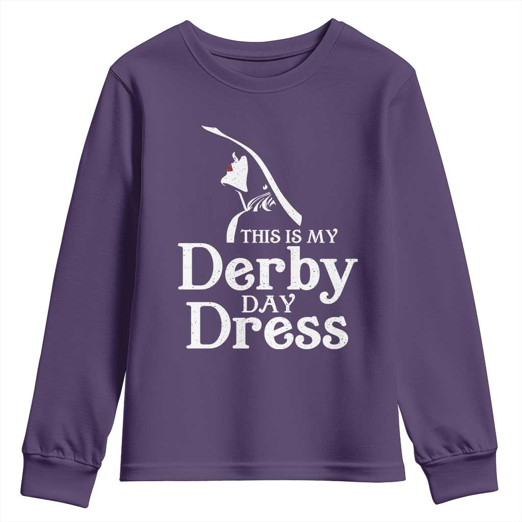 Funny This Is My Derby Day Dress Youth Sweatshirt Horse Racing Fascinator Hat