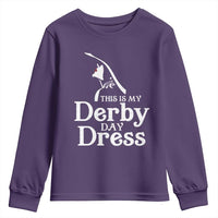 Funny This Is My Derby Day Dress Youth Sweatshirt Horse Racing Fascinator Hat