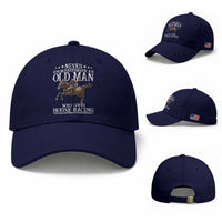 Funny Never Underestimate An Old Man Who Loves Horse Racing Baseball Cap