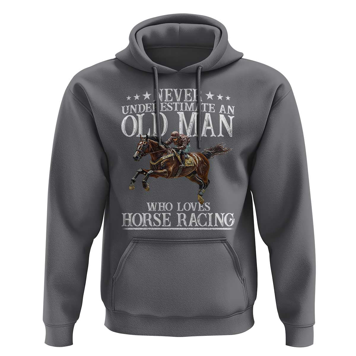 Funny Never Underestimate An Old Man Who Loves Horse Racing Hoodie