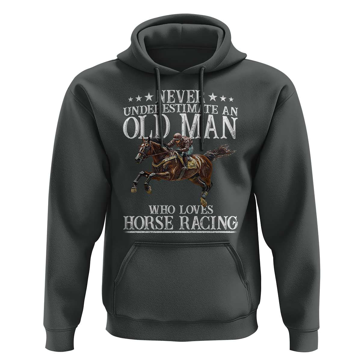 Funny Never Underestimate An Old Man Who Loves Horse Racing Hoodie