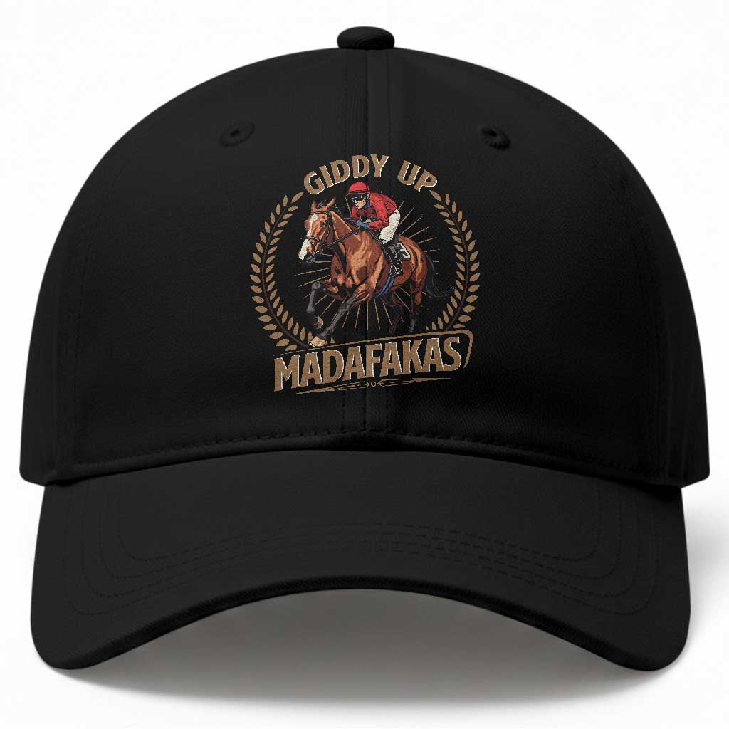 Funny Giddy Up Madafakas Baseball Cap Derby Humor Horse Racing