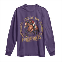 Funny Giddy Up Madafakas Long Sleeve Shirt Derby Humor Horse Racing