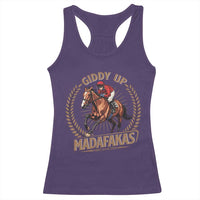 Funny Giddy Up Madafakas Racerback Tank Top Derby Humor Horse Racing