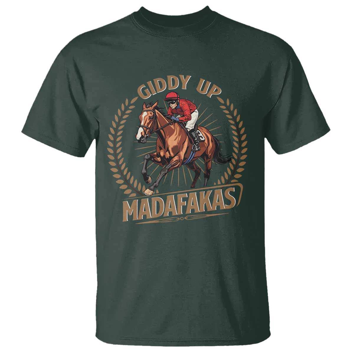Funny Giddy Up Madafakas T Shirt Derby Humor Horse Racing