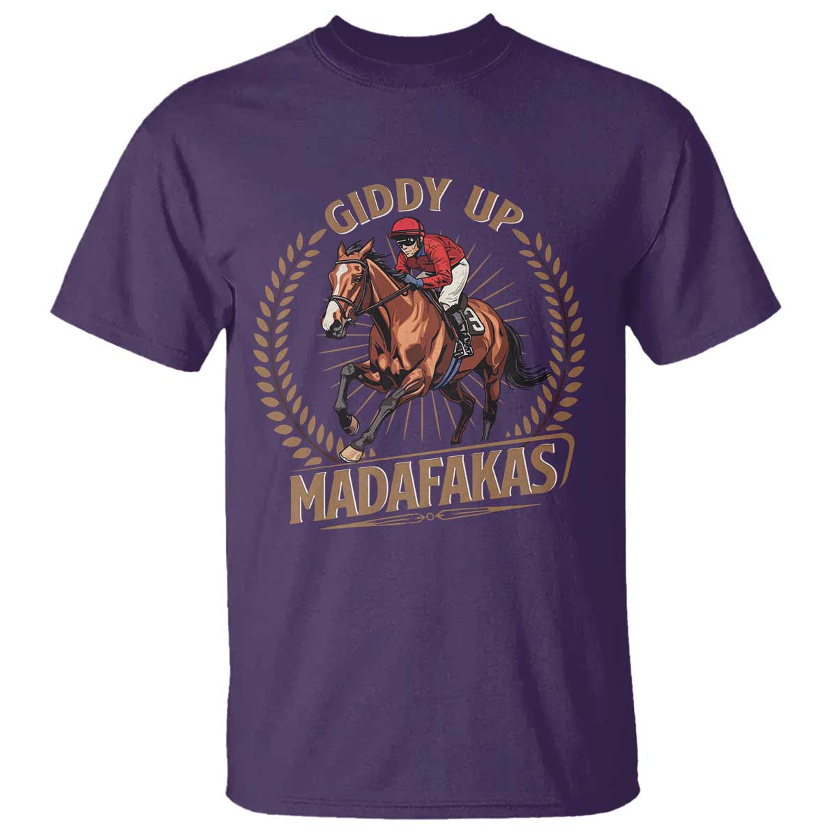 Funny Giddy Up Madafakas T Shirt Derby Humor Horse Racing
