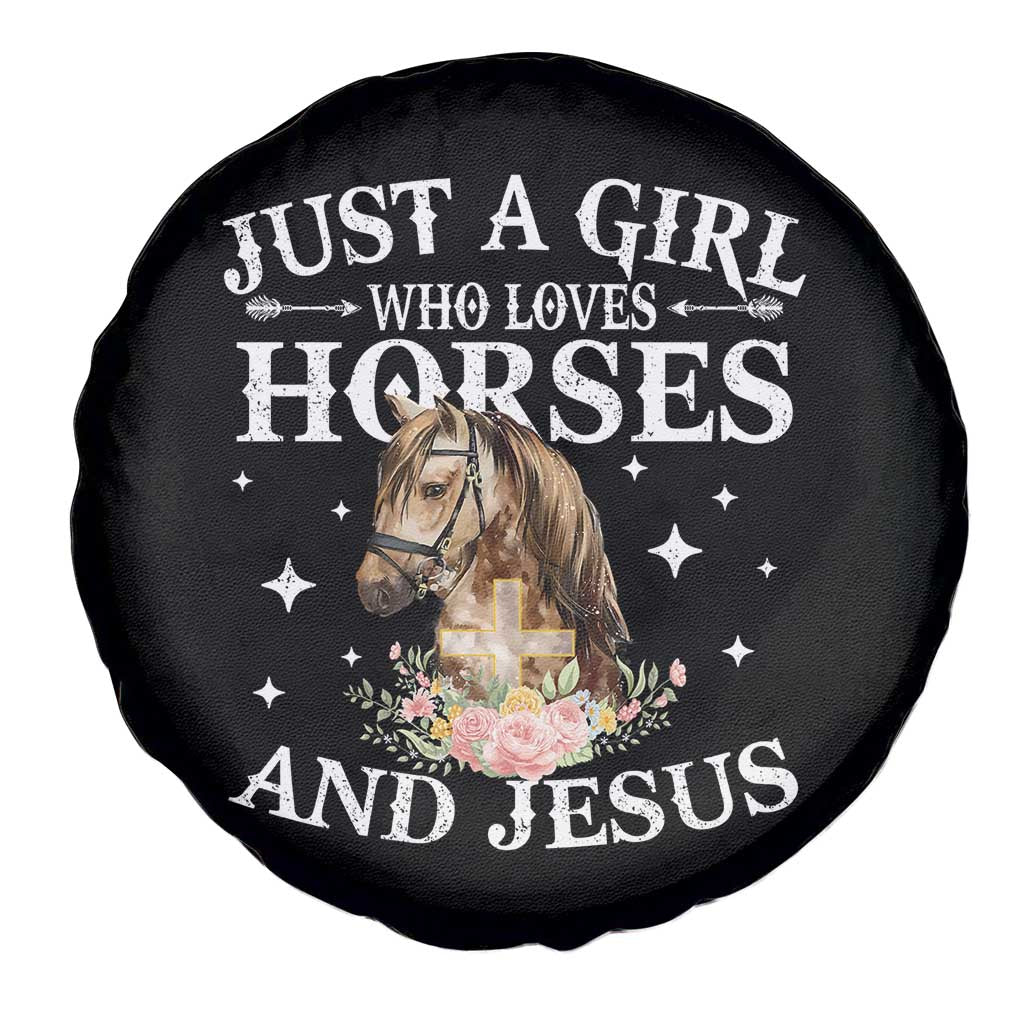 Just A Girl Who Loves Horses And Jesus Spare Tire Cover Christian Girls Horse