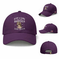 Just A Girl Who Loves Horses And Jesus Baseball Cap Christian Girls Horse