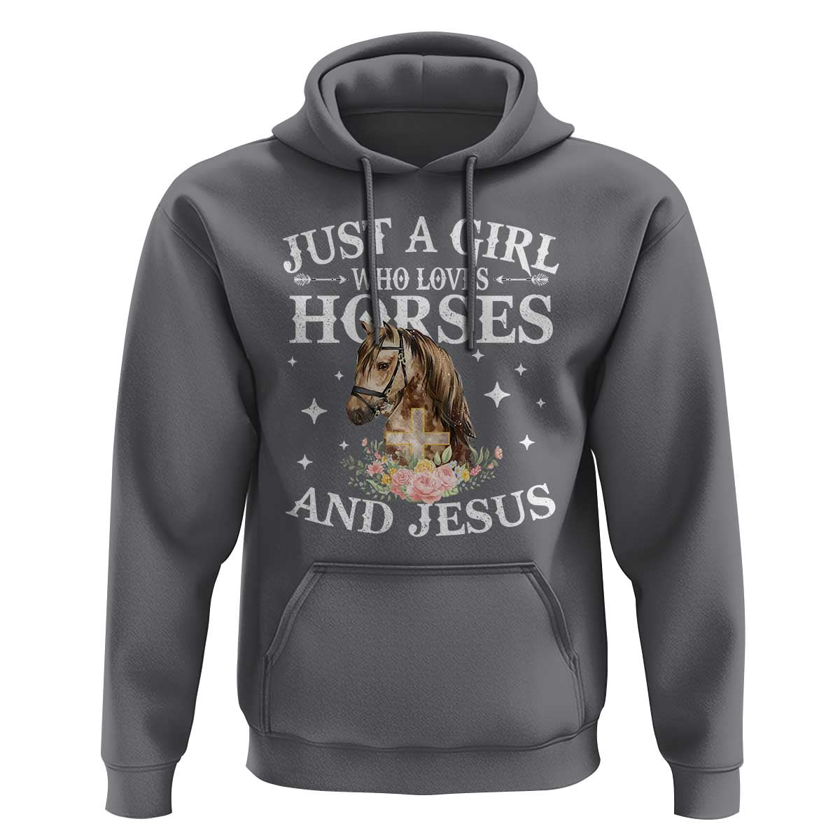 Just A Girl Who Loves Horses And Jesus Hoodie Christian Girls Horse