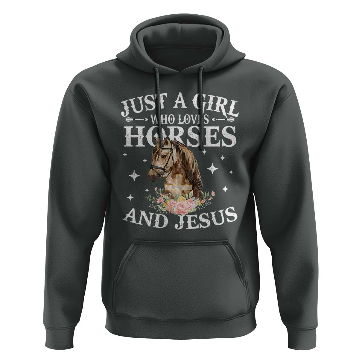 Just A Girl Who Loves Horses And Jesus Hoodie Christian Girls Horse