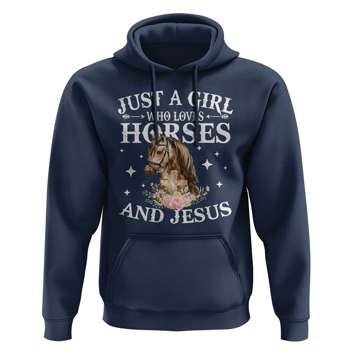 Just A Girl Who Loves Horses And Jesus Hoodie Christian Girls Horse