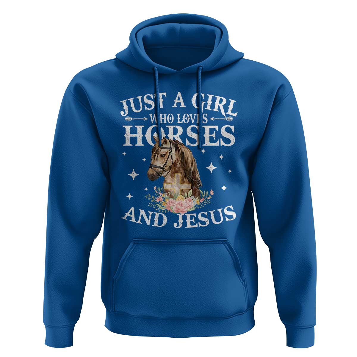 Just A Girl Who Loves Horses And Jesus Hoodie Christian Girls Horse