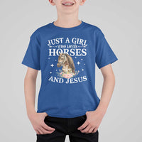 Just A Girl Who Loves Horses And Jesus T Shirt For Kid Christian Girls Horse
