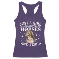 Just A Girl Who Loves Horses And Jesus Racerback Tank Top Christian Girls Horse