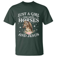Just A Girl Who Loves Horses And Jesus T Shirt Christian Girls Horse