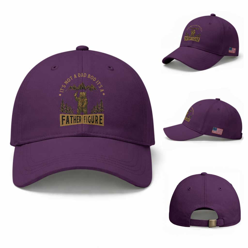 Funny It's Not A Dad Bod It's A Father Figure Baseball Cap Bear Beer Father's Day