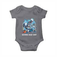 Funny Doing Dad Shit Baby Onesie Skeleton Toilet Dad Jokes Father's Day