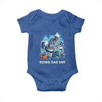 Funny Doing Dad Shit Baby Onesie Skeleton Toilet Dad Jokes Father's Day