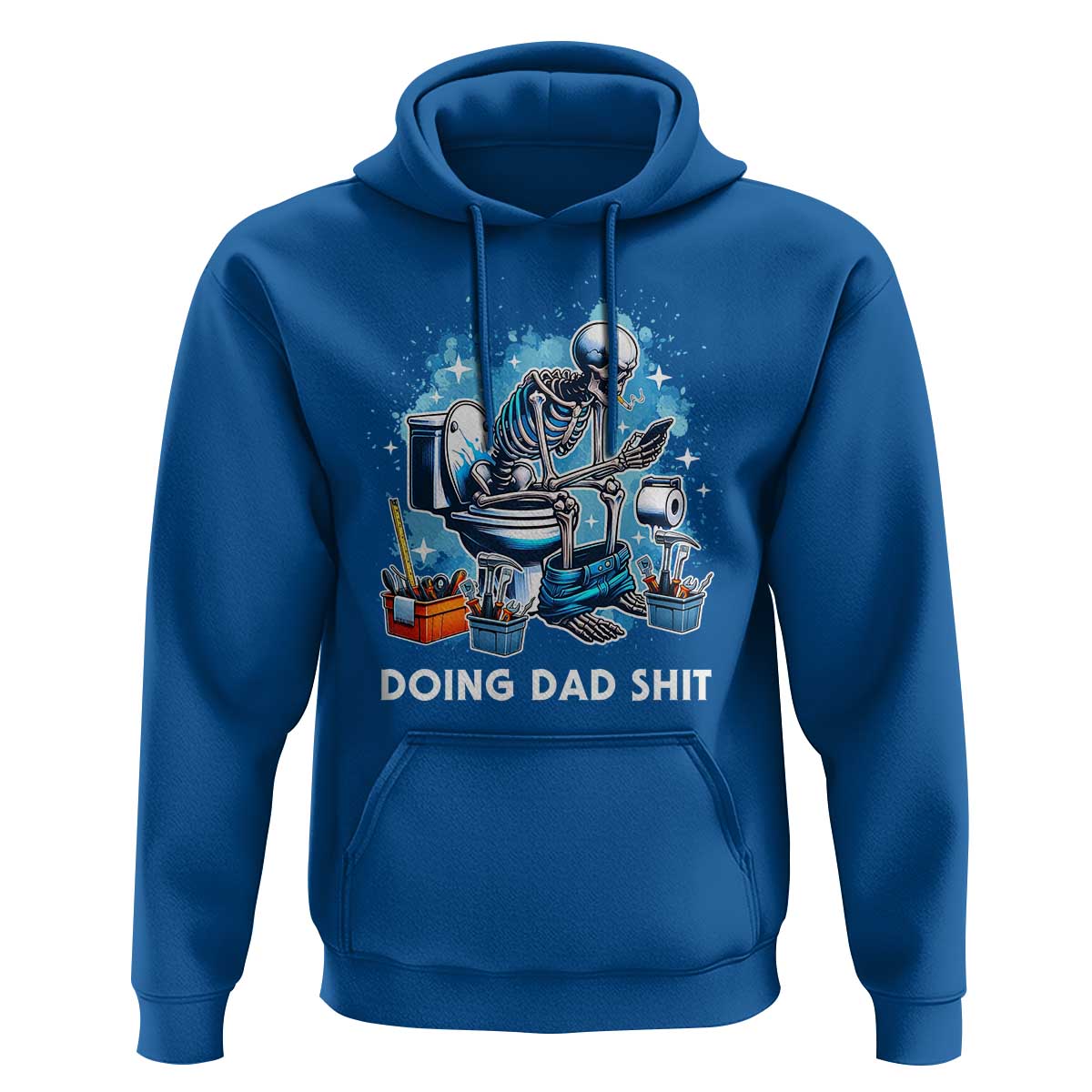 Funny Doing Dad Shit Hoodie Skeleton Toilet Dad Jokes Father's Day