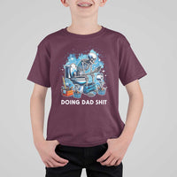 Funny Doing Dad Shit T Shirt For Kid Skeleton Toilet Dad Jokes Father's Day