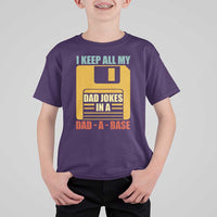 Funny I Keep All My Dad Jokes In A Dad A Base T Shirt For Kid Father's Day