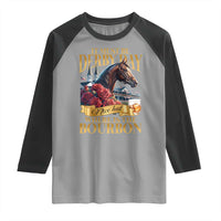 Funny Horse Racing Derby Day Raglan Shirt It Must Be Derby Day Nice Hat Where Is The Bourbon