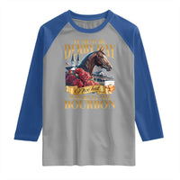 Funny Horse Racing Derby Day Raglan Shirt It Must Be Derby Day Nice Hat Where Is The Bourbon