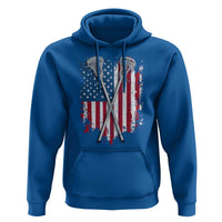 Funny Patriotic Lax Lacrosse Sticks American Flag Hoodie