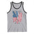 Funny Patriotic Lax Lacrosse Sticks American Flag Tank Top