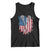 Funny Patriotic Lax Lacrosse Sticks American Flag Tank Top