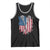 Funny Patriotic Lax Lacrosse Sticks American Flag Tank Top