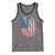 Funny Patriotic Lax Lacrosse Sticks American Flag Tank Top