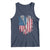 Funny Patriotic Lax Lacrosse Sticks American Flag Tank Top