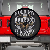 Funny Hold My Bourbon It's Derby Day Spare Tire Cover Horse Racing