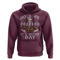 Funny Hold My Bourbon It's Derby Day Hoodie Horse Racing