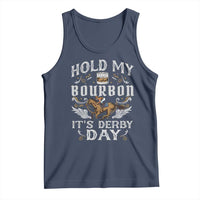Funny Hold My Bourbon It's Derby Day Tank Top Horse Racing