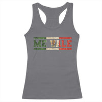 Me Vale Mexican Flag Latino Spanish Slang Racerback Tank Top
