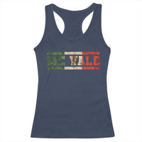 Me Vale Mexican Flag Latino Spanish Slang Racerback Tank Top